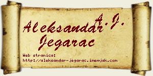 Aleksandar Jegarac vizit kartica